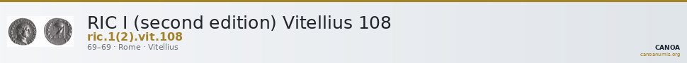 RIC I (second edition) Vitellius 108 — CANOA