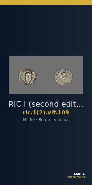 RIC I (second edition) Vitellius 109 — CANOA