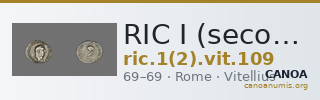 RIC I (second edition) Vitellius 109 — CANOA