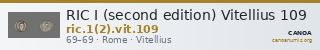 RIC I (second edition) Vitellius 109 — CANOA