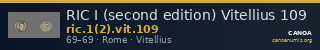 RIC I (second edition) Vitellius 109 — CANOA