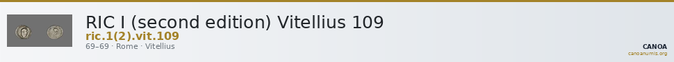 RIC I (second edition) Vitellius 109 — CANOA