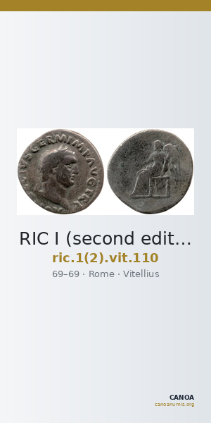 RIC I (second edition) Vitellius 110 — CANOA