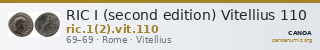 RIC I (second edition) Vitellius 110 — CANOA