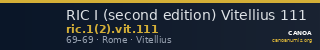 RIC I (second edition) Vitellius 111 — CANOA