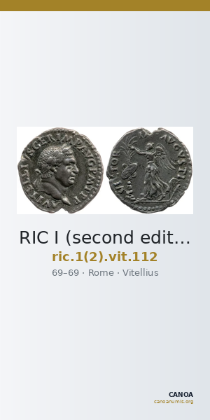 RIC I (second edition) Vitellius 112 — CANOA