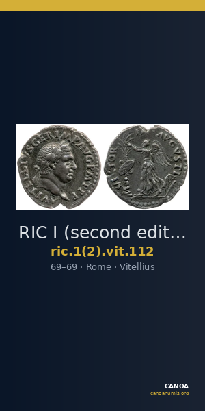 RIC I (second edition) Vitellius 112 — CANOA