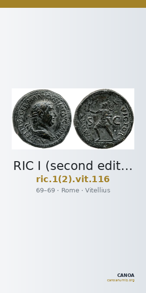 RIC I (second edition) Vitellius 116 — CANOA