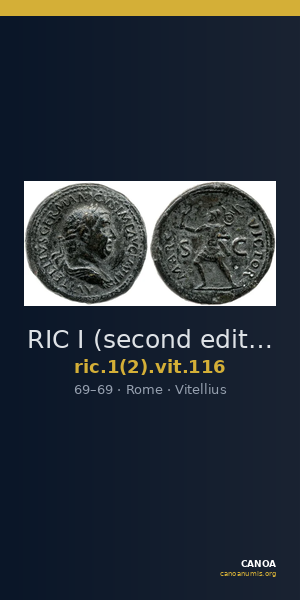 RIC I (second edition) Vitellius 116 — CANOA