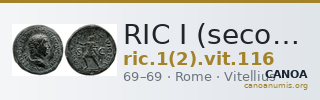RIC I (second edition) Vitellius 116 — CANOA