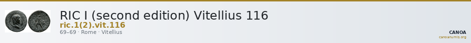 RIC I (second edition) Vitellius 116 — CANOA