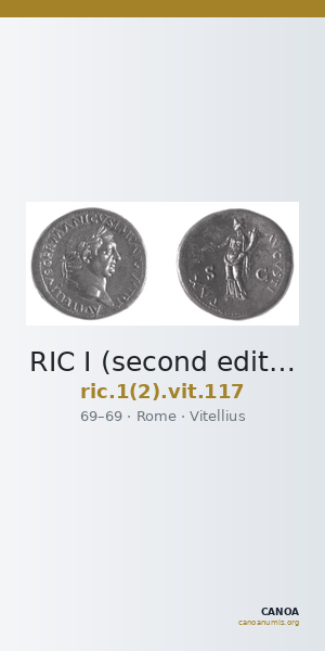 RIC I (second edition) Vitellius 117 — CANOA