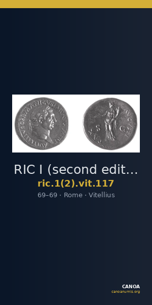 RIC I (second edition) Vitellius 117 — CANOA