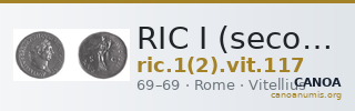 RIC I (second edition) Vitellius 117 — CANOA