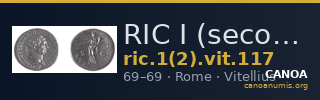RIC I (second edition) Vitellius 117 — CANOA