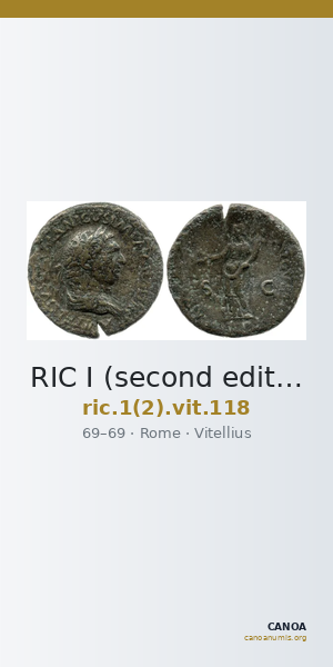 RIC I (second edition) Vitellius 118 — CANOA