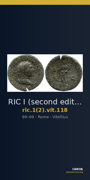 RIC I (second edition) Vitellius 118 — CANOA