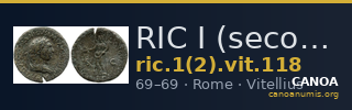 RIC I (second edition) Vitellius 118 — CANOA