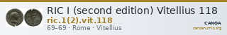 RIC I (second edition) Vitellius 118 — CANOA