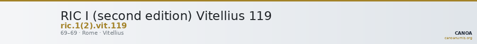 RIC I (second edition) Vitellius 119 — CANOA
