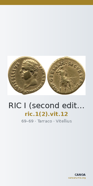 RIC I (second edition) Vitellius 12 — CANOA