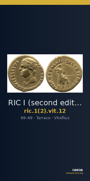 RIC I (second edition) Vitellius 12 — CANOA