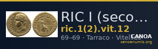 RIC I (second edition) Vitellius 12 — CANOA