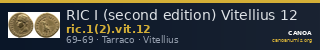 RIC I (second edition) Vitellius 12 — CANOA