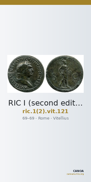 RIC I (second edition) Vitellius 121 — CANOA