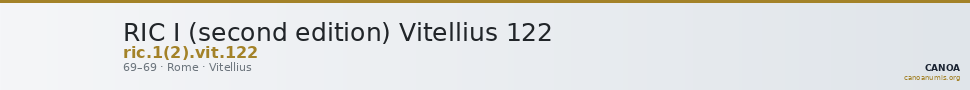 RIC I (second edition) Vitellius 122 — CANOA