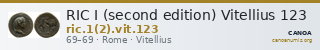 RIC I (second edition) Vitellius 123 — CANOA