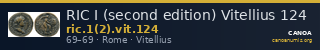 RIC I (second edition) Vitellius 124 — CANOA