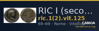 RIC I (second edition) Vitellius 125 — CANOA