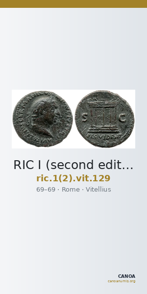 RIC I (second edition) Vitellius 129 — CANOA