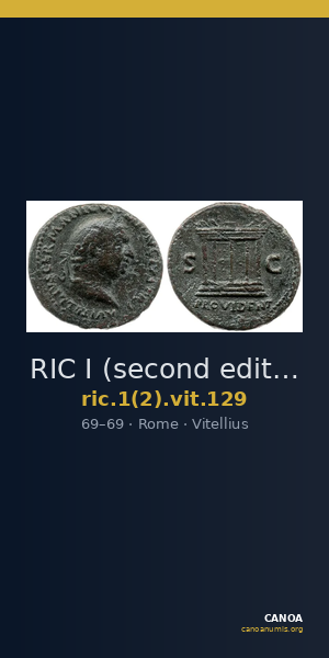 RIC I (second edition) Vitellius 129 — CANOA