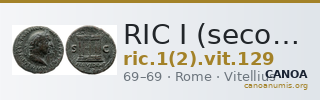 RIC I (second edition) Vitellius 129 — CANOA