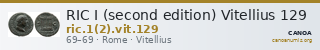 RIC I (second edition) Vitellius 129 — CANOA