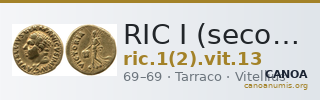RIC I (second edition) Vitellius 13 — CANOA