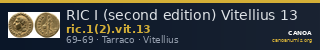 RIC I (second edition) Vitellius 13 — CANOA