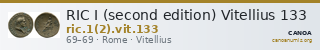 RIC I (second edition) Vitellius 133 — CANOA