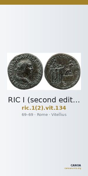 RIC I (second edition) Vitellius 134 — CANOA