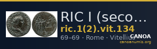 RIC I (second edition) Vitellius 134 — CANOA