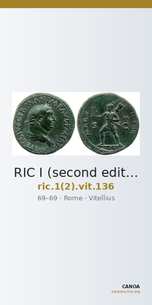 RIC I (second edition) Vitellius 136 — CANOA