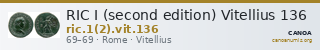 RIC I (second edition) Vitellius 136 — CANOA