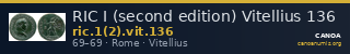 RIC I (second edition) Vitellius 136 — CANOA