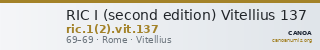 RIC I (second edition) Vitellius 137 — CANOA