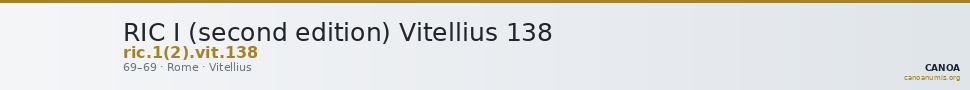 RIC I (second edition) Vitellius 138 — CANOA