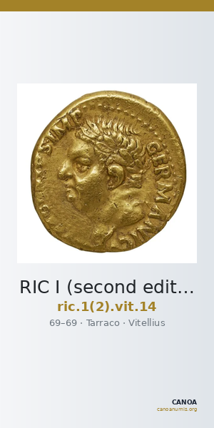 RIC I (second edition) Vitellius 14 — CANOA