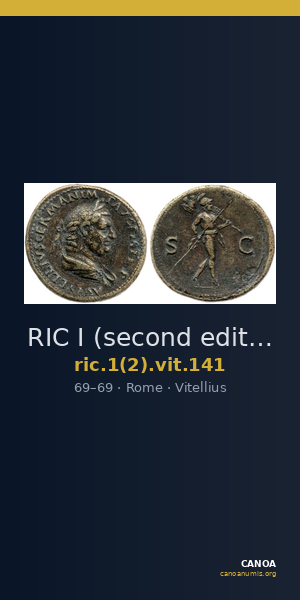 RIC I (second edition) Vitellius 141 — CANOA