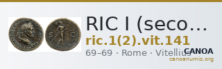 RIC I (second edition) Vitellius 141 — CANOA
